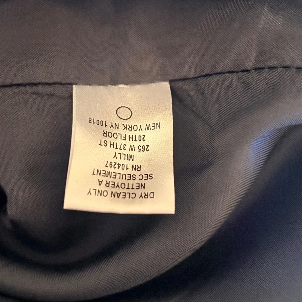 Milly Marcela Silk Purple Black Striped Sleeveless Sheath Dress Side Drape Sz 4 - Picture 14 of 15